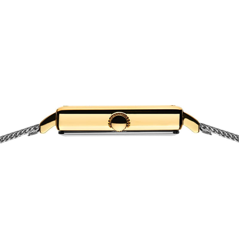 Bering Classic | polished gold | 18226-010 analog damklocka med vit urtavla och armband i rostfritt stål