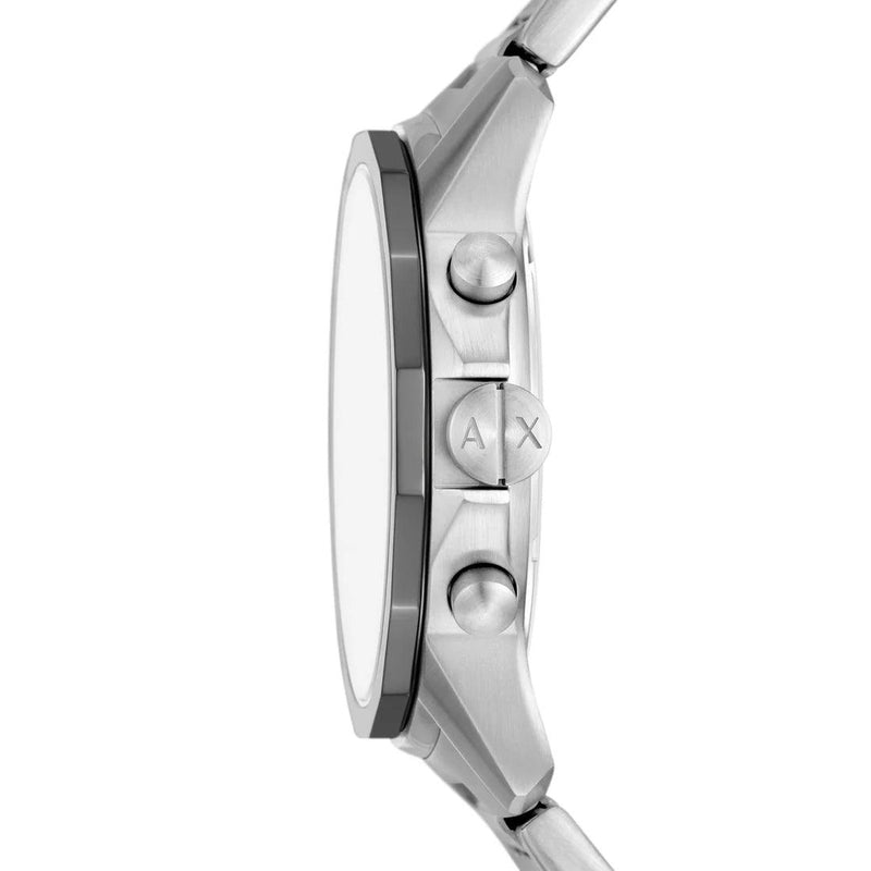 Armani Exchange Banks AX1745 analog herrklocka med grå urtavla och armband i rostfritt stål