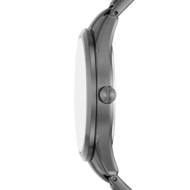 Armani Exchange AX1877 analog herrklocka med grå urtavla och armband i rostfritt stål