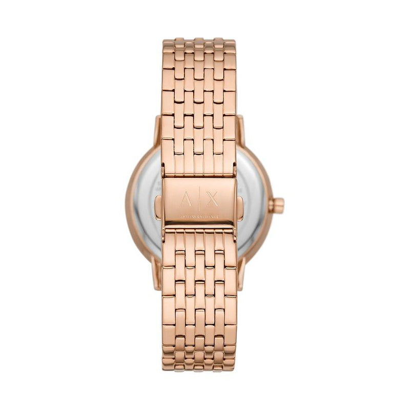 Armani Exchange AX5589 analog damklocka med flerfärgad urtavla och armband i rostfritt stål