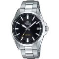 Casio Edifice EFV-100D-1AVUEF analog herrklocka med svart urtavla och armband i rostfritt stål