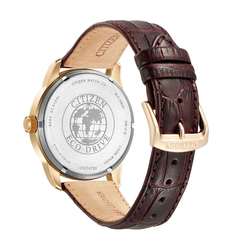 Citizen Eco-Drive Classic BM8553-16AE analog herrklocka med vit urtavla och armband i läder