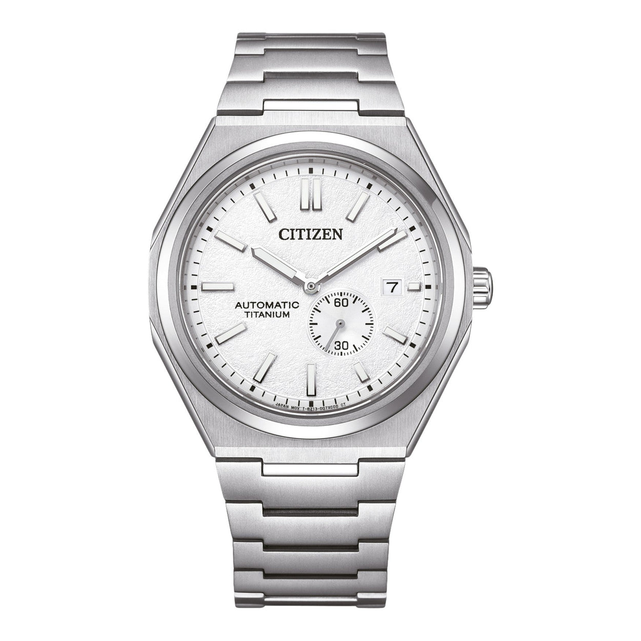 Citizen Super Titanium NJ0180-80A analog herrklocka med vit urtavla och armband i titan