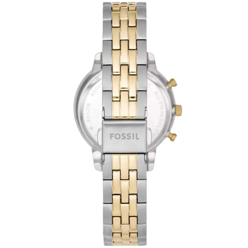 Fossil Neutra Chronograph ES5216 analog damklocka med pärlemor urtavla och armband i rostfritt stål
