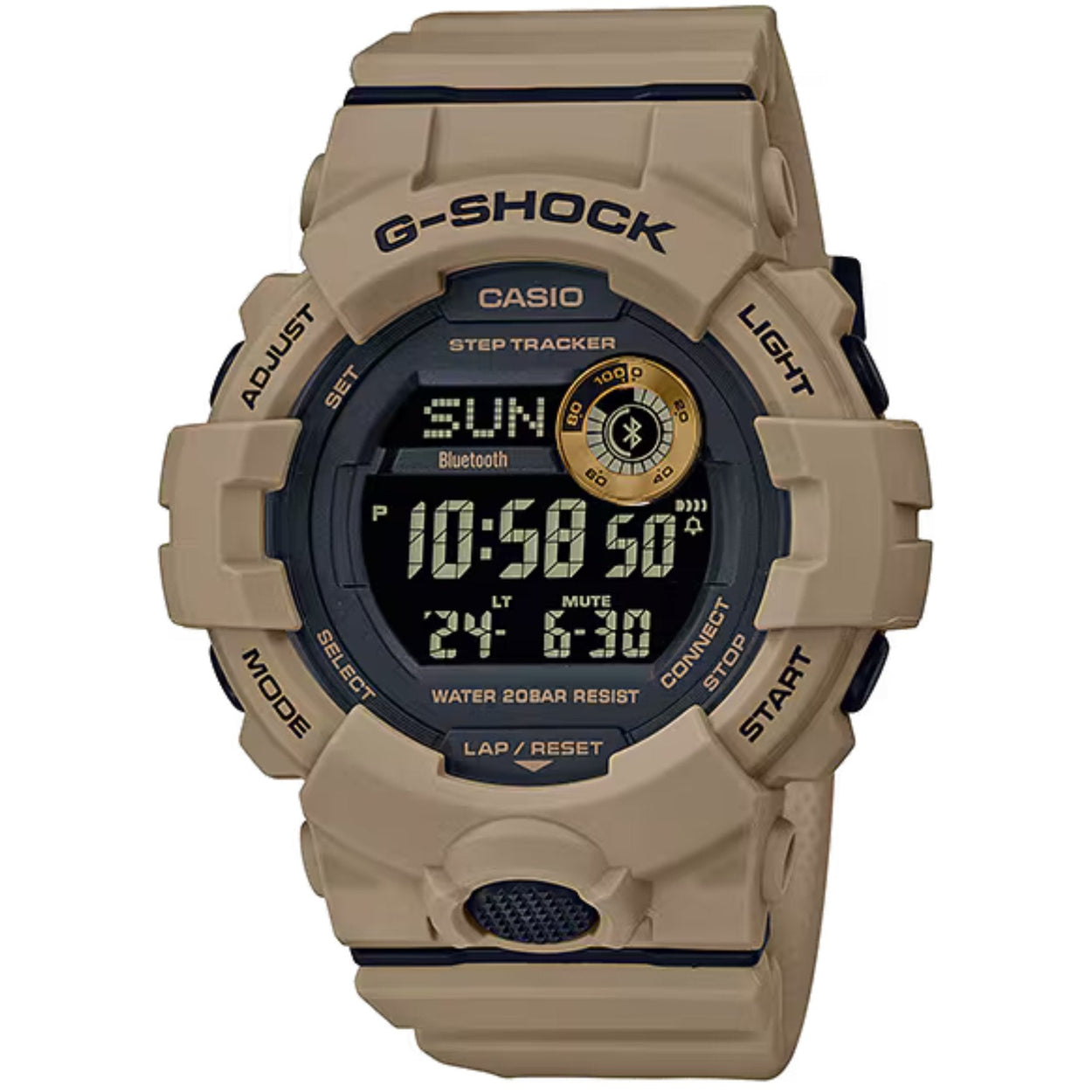 Casio G-Shock GBD-800UC-5ER digital herrklocka med svart urtavla och armband i resin