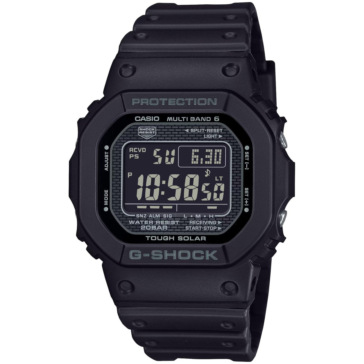 Casio G-Shock Heritage GW-5000HS-1ER digital herrklocka med svart urtavla och armband i resin
