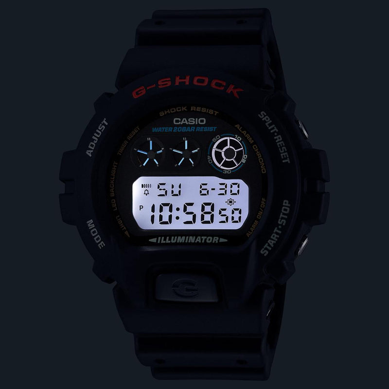 Casio G-shock DW-6900U-1ER digital unisexklocka med svart urtavla och armband i resin