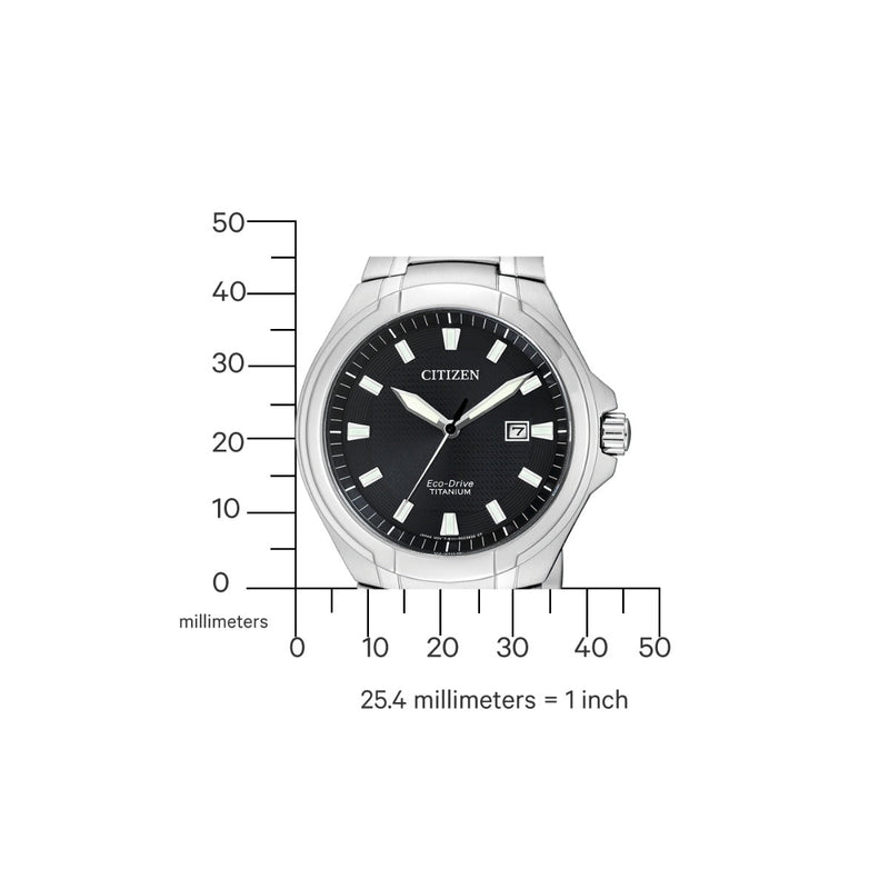 Citizen Super Titanium Herrklocka BM7430-89E analog herrklocka med svart urtavla och armband i titan