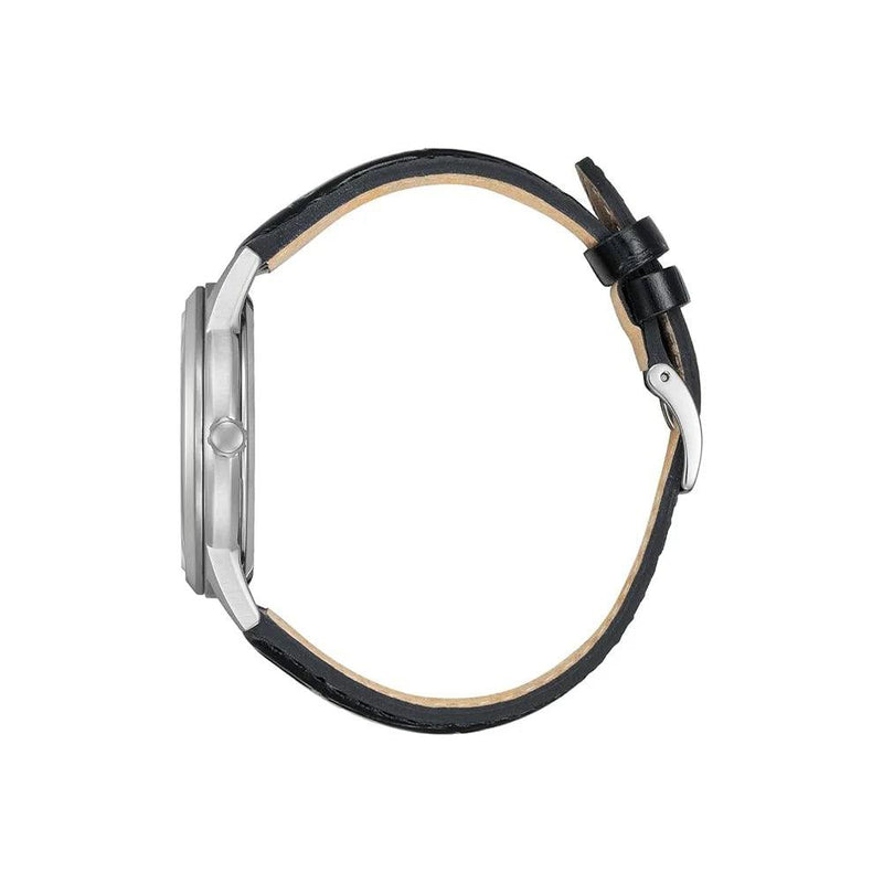 Citizen Classic AW1780-17L analog herrklocka med blå urtavla och armband i läder