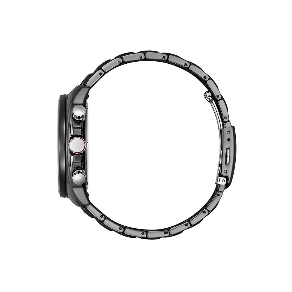Citizen Eco Drive CA4567-82H analog herrklocka med grå urtavla och armband i rostfritt stål