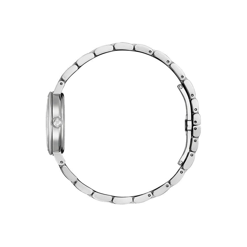 Citizen Eco-Drive Elegance EM0990-81Y analog damklocka med rosa urtavla och armband i rostfritt stål