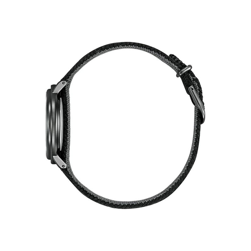 Citizen Eco Drive EM1007-47E analog damklocka med rött urtavla och armband i rostfritt stål