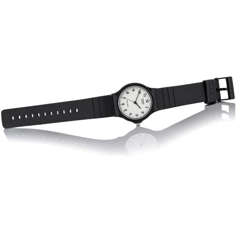 Casio Classic MQ-24-7BLLEG analog unisexklocka med vit urtavla och armband i resin