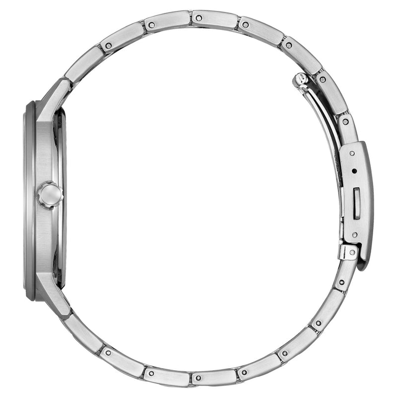 Citizen Eco-Drive BM6755-71A analog herrklocka med vit urtavla och armband i rostfritt stål