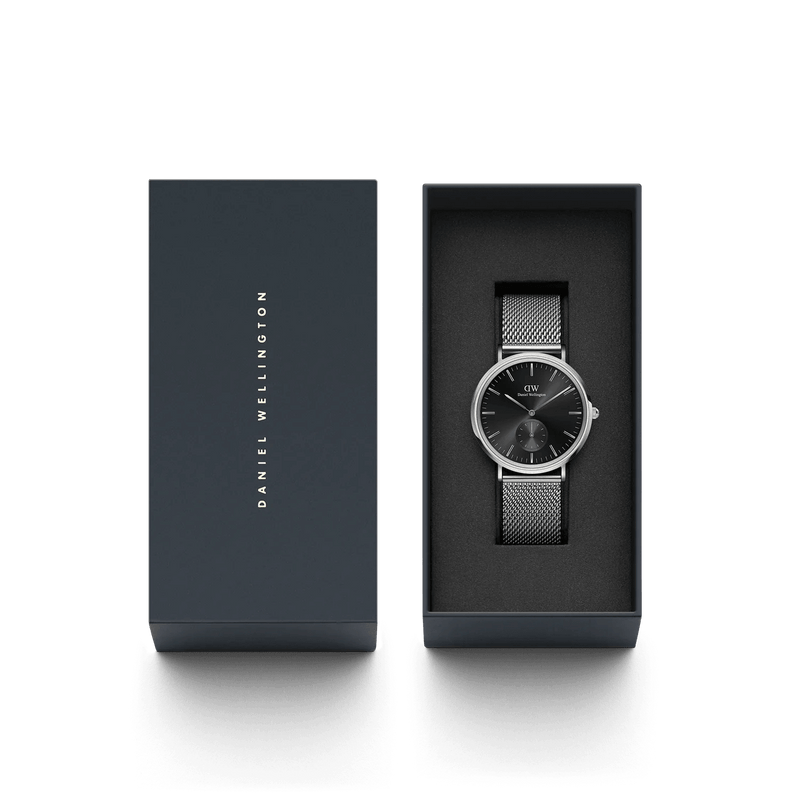 Daniel Wellington Classic Multi-Eye DW00100711 analog herrklocka med svart urtavla och armband i rostfritt stål