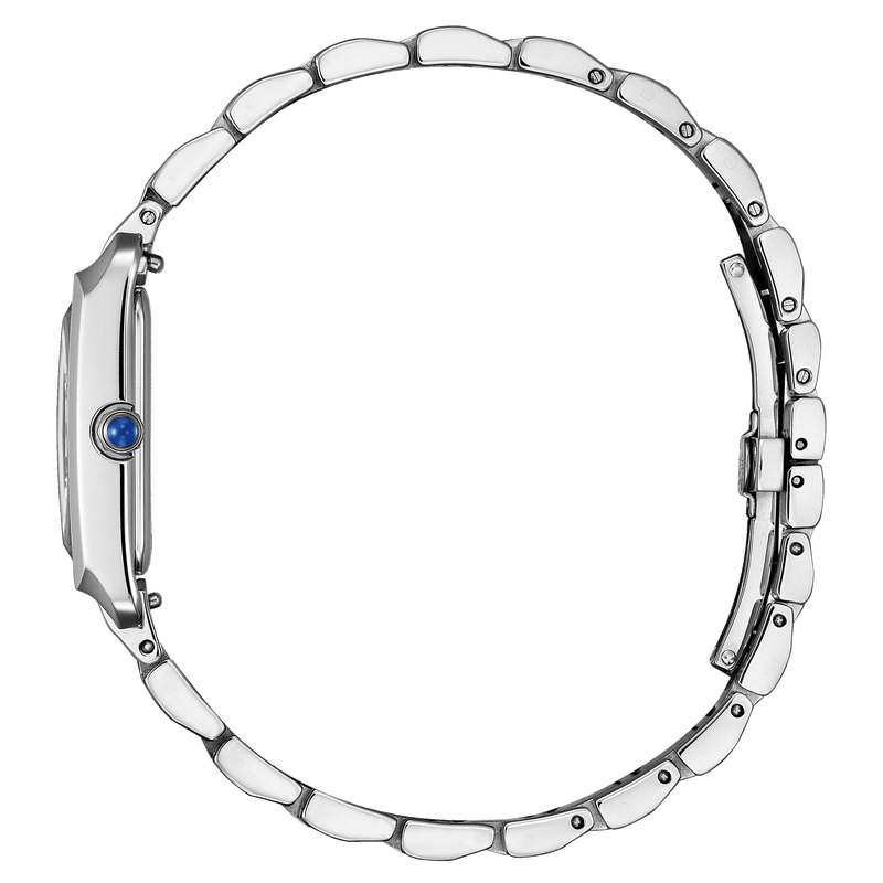 Citizen L Eco-Drive EW5620-55A analog damklocka med silver urtavla och armband i rostfritt stål