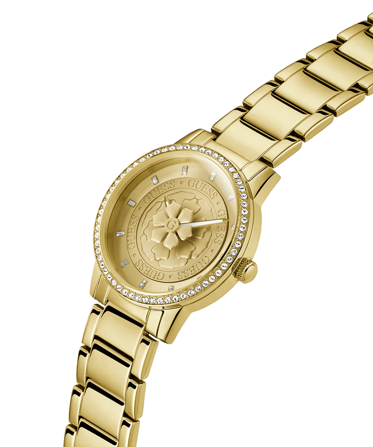 Guess Tone Guld Damklocka GW0747L2 analog damklocka med guld urtavla och armband i rostfritt stål