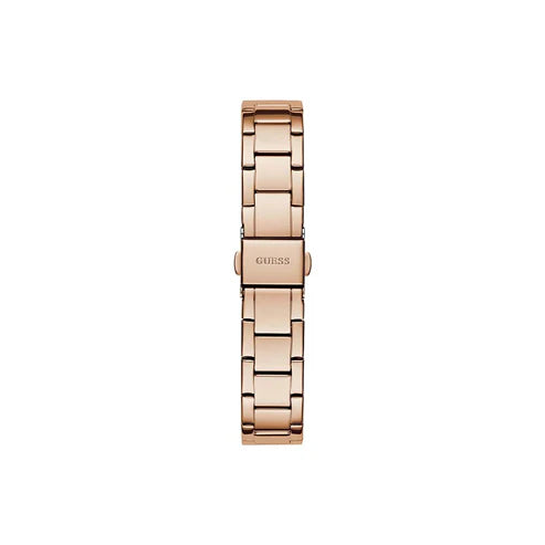 Guess Charlotte GW0767L3 analog damklocka med vit urtavla och armband i rostfritt stål