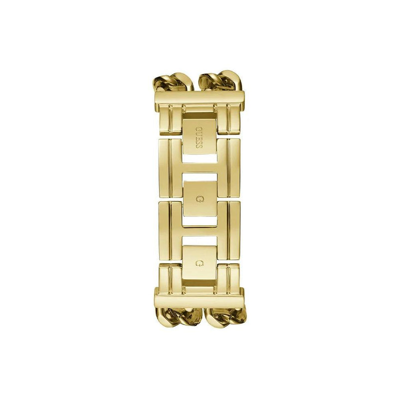 Guess Trend Heavy Metal GW0669L1 analog damklocka med guld urtavla och armband i rostfritt stål