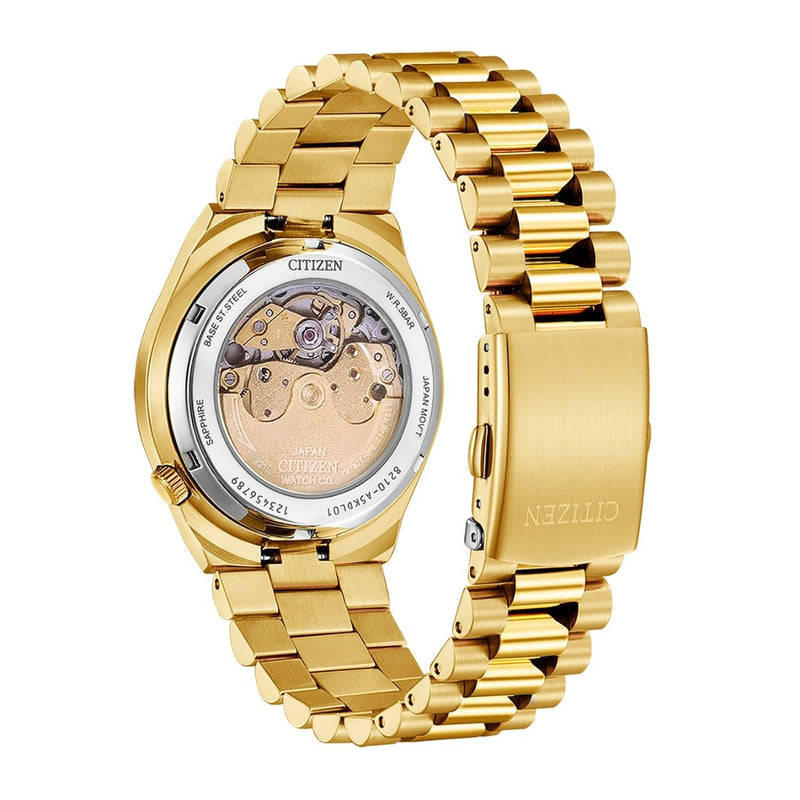 Citizen Tsuyosa Automatic NJ0153-82X analog herrklocka med rött urtavla och armband i rostfritt stål