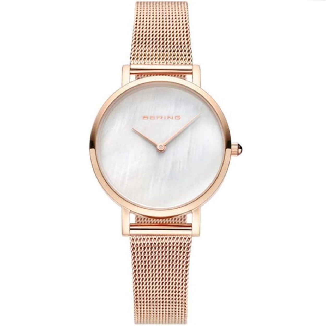 Bering Classic 15331-364 analog damklocka med roséguld urtavla och armband i rostfritt stål