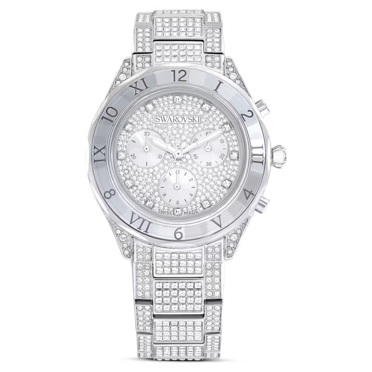 Swarovski Dextera lux 5668845 analog damklocka med silver urtavla och armband i rostfritt stål