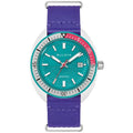 Bulova Snorkel 98B447 analog herrklocka med turkos urtavla och armband i nylon