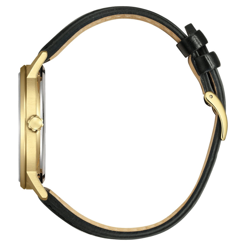 Citizen Sport BM6756-01A analog herrklocka med vit urtavla och armband i läder