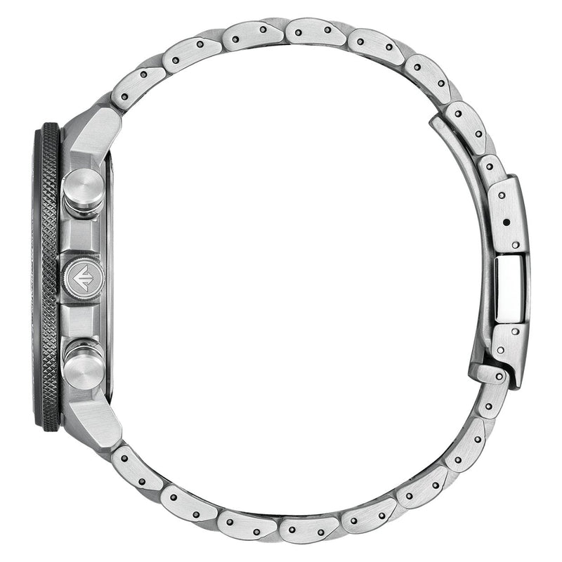 Citizen Promaster Geo Trekker BY3006-53E analog herrklocka med svart urtavla och armband i rostfritt stål