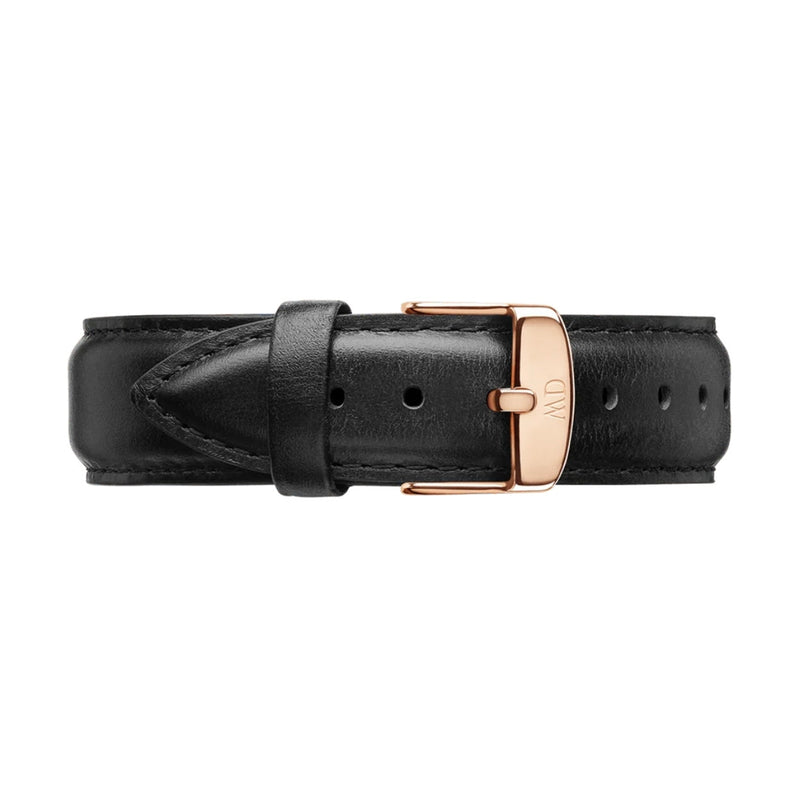 Daniel Wellington Classic Sheffiel DW00100139 analog damklocka med svart urtavla och armband i läder