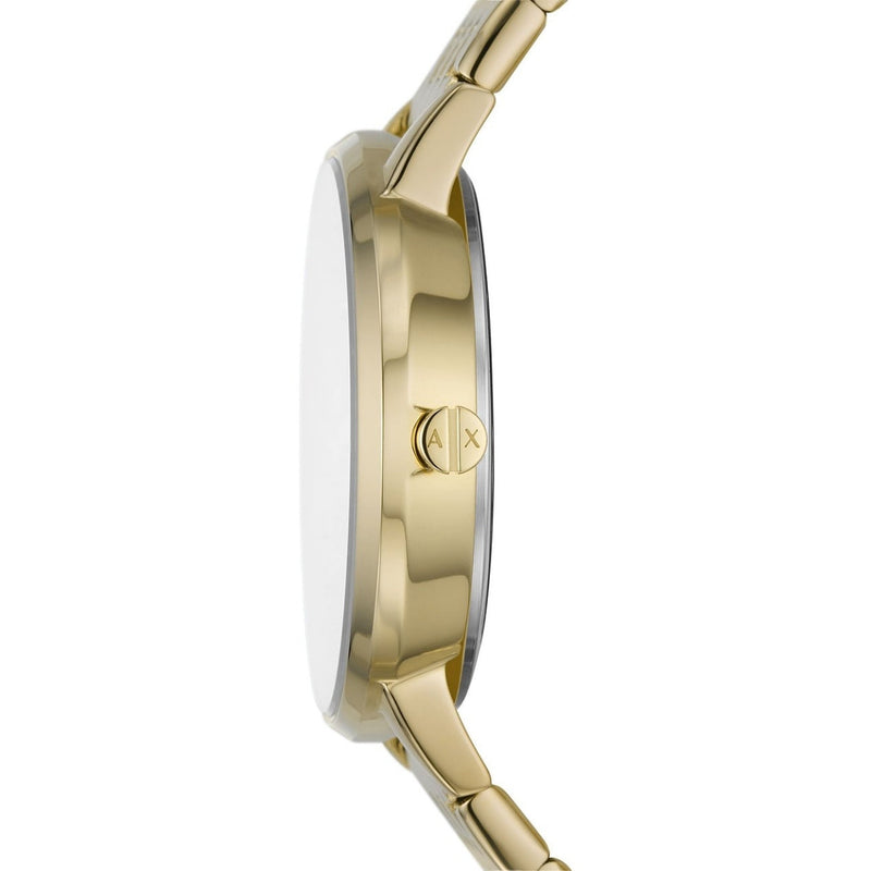Armani Exchange Lola AX5586 analog damklocka med grå urtavla och armband i rostfritt stål