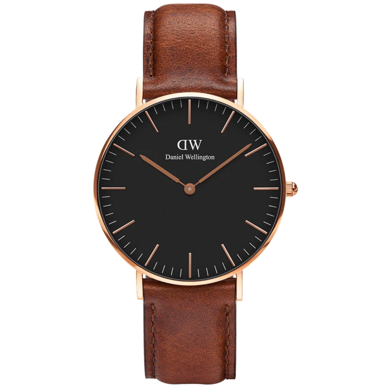 Daniel Wellington Classic St Mawes DW00100124 analog herrklocka med svart urtavla och armband i läder