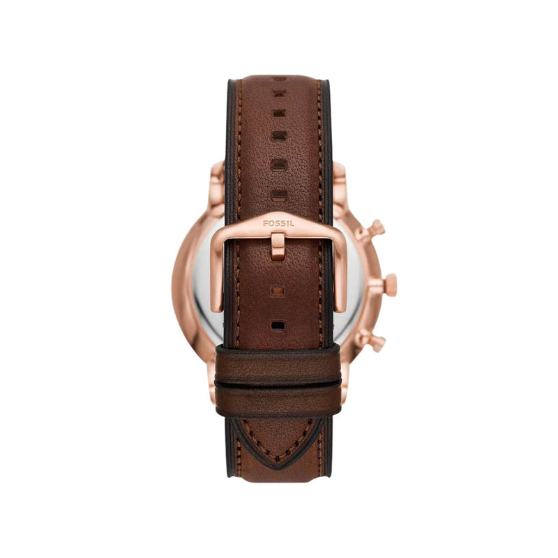 Fossil Neutra Chronograph FS6026 analog herrklocka med brun urtavla och armband i läder