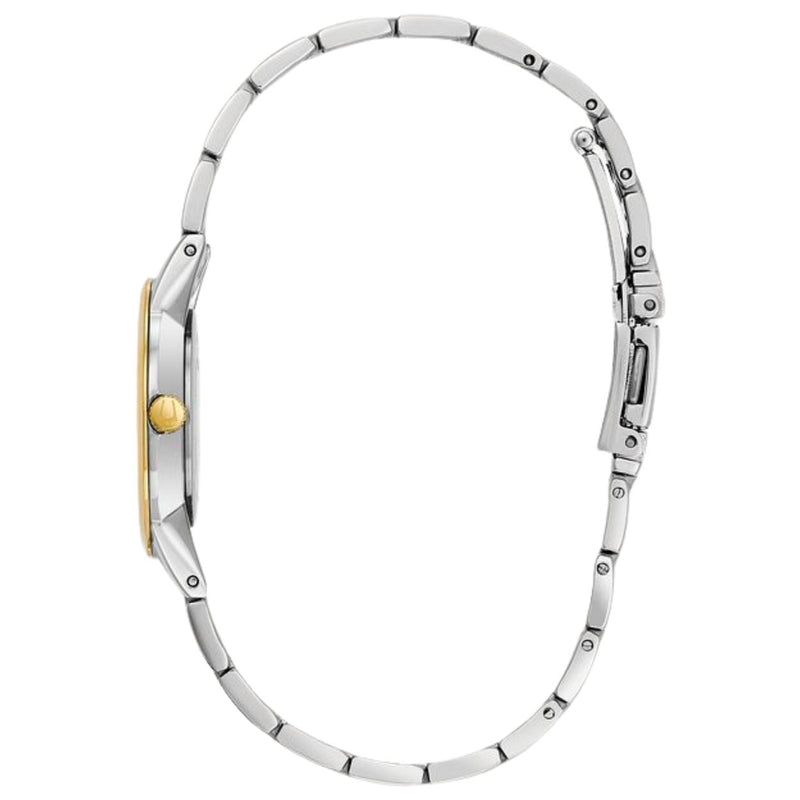 Bulova Classic 98P115 analog damklocka med silver urtavla och armband i rostfritt stål