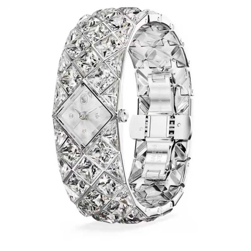 Swarovski Curiosa bangle 5724515 analog damklocka med silver urtavla och armband i rostfritt stål