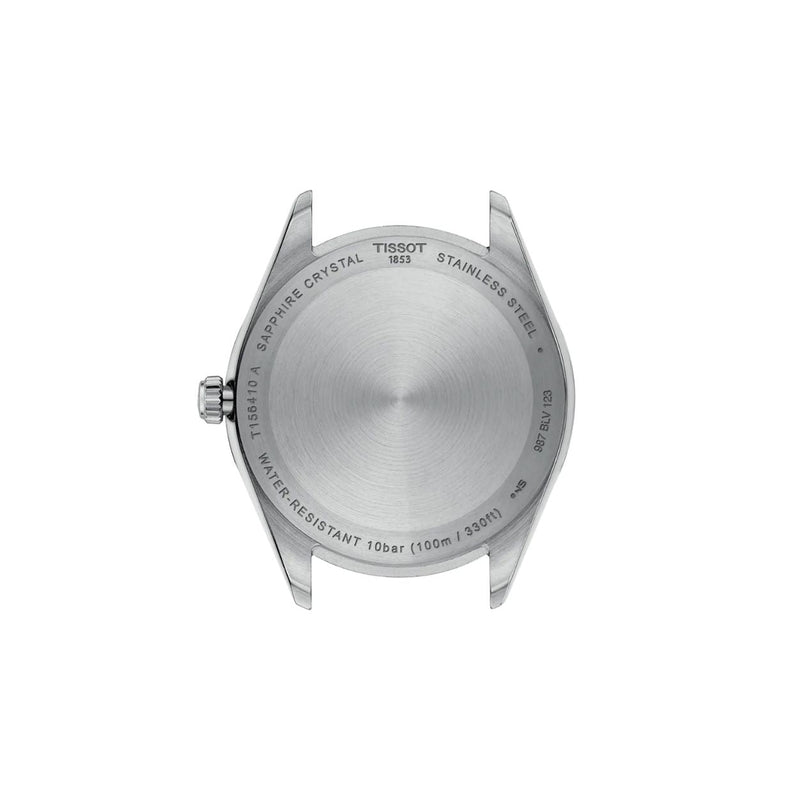 Tissot Ballade T156.410.11.091.00 analog herrklocka med grön urtavla och armband i rostfritt stål