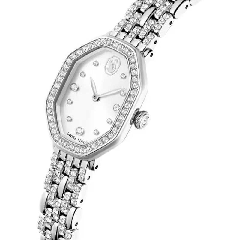 Swarovski Dextera octagon 5698690 analog damklocka med silver urtavla och armband i rostfritt stål