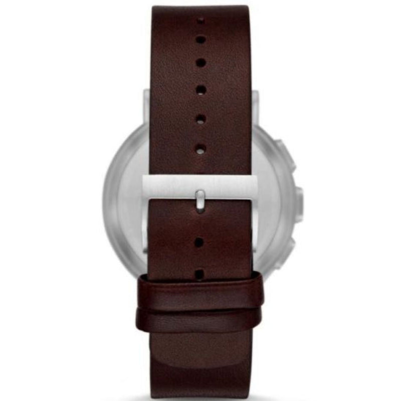 Skagen Signatur SKT1111 analog herrklocka med svart urtavla och armband i läder