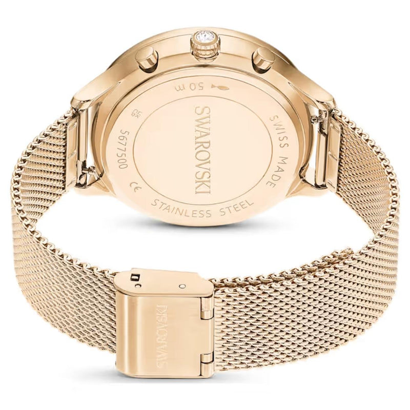 Swarovski Nova chrono 5677500 analog damklocka med vit urtavla och armband i rostfritt stål