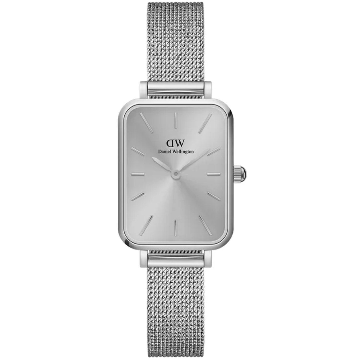 Daniel Wellington Quadro Unitone DW00100486 analog damklocka med silver urtavla och armband i rostfritt stål