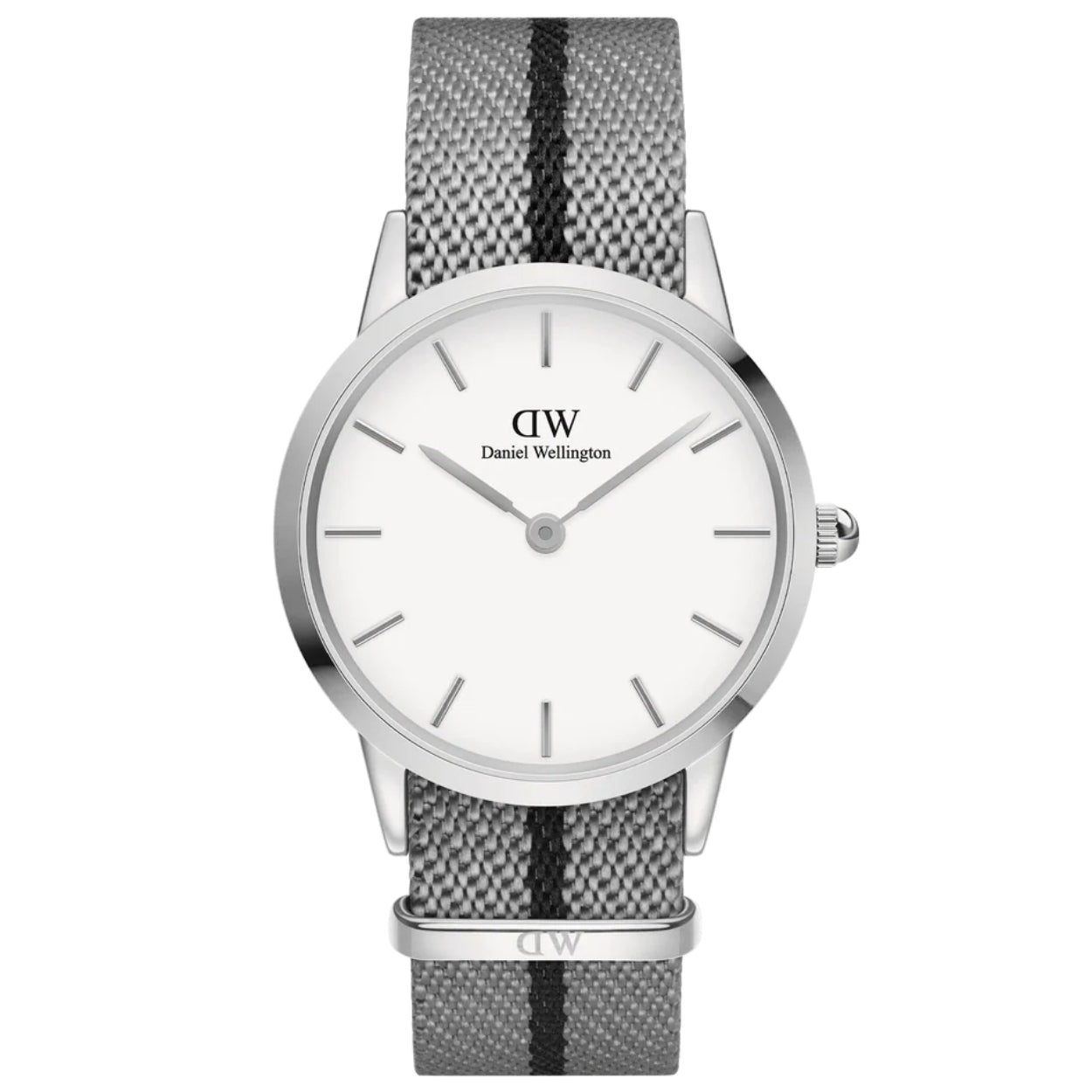 Daniel Wellington Iconic NATO DW00100679 analog damklocka med vit urtavla och armband i nylon