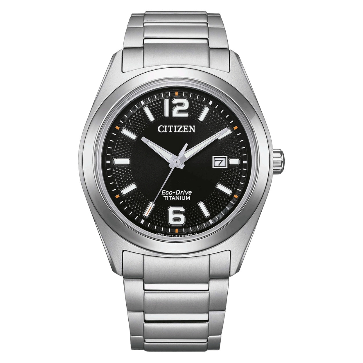 Citizen Super Titanium Eco-Drive AW1641-81E analog herrklocka med svart urtavla och armband i titan