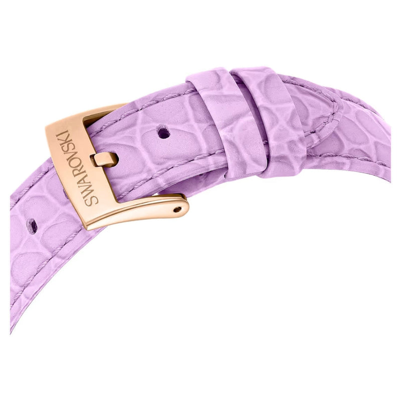 Swarovski Octea chrono 5690804 analog damklocka med lila urtavla och armband i skinn