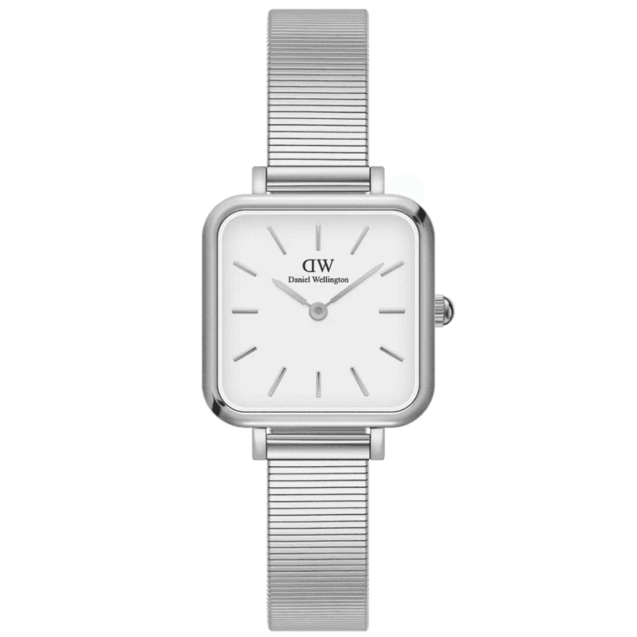 Daniel Wellington Quadro Studio DW00100521 analog damklocka med vit urtavla och armband i rostfritt stål