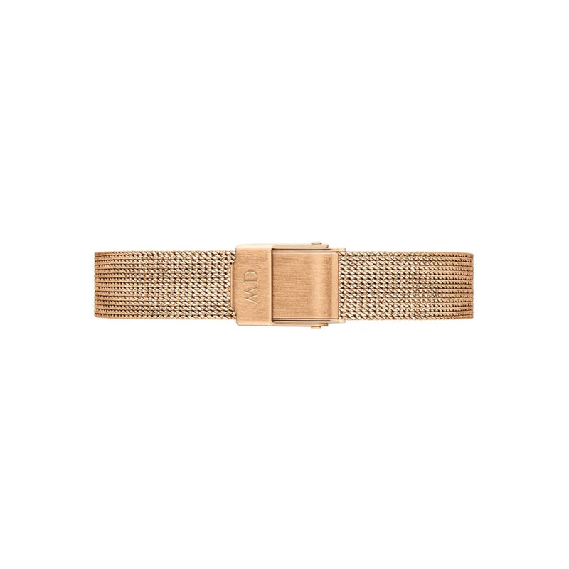 Daniel Wellington Petite Pressed DW00100447 analog damklocka med vit urtavla och armband i rostfritt stål