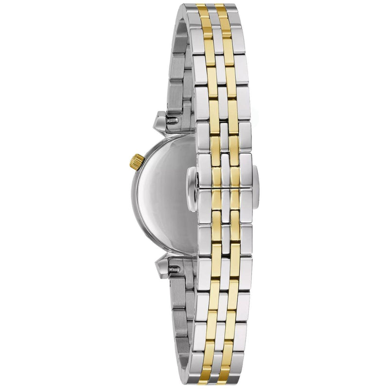 Bulova Regatta 98P202 analog damklocka med vit urtavla och armband i rostfritt stål