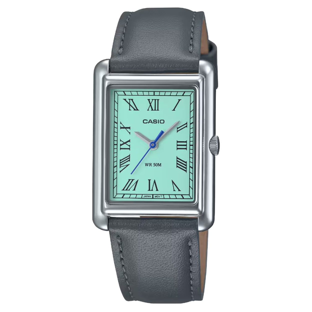 Casio Timeless LTP-B165L-2BVEF analog damklocka med grön urtavla och armband i läder