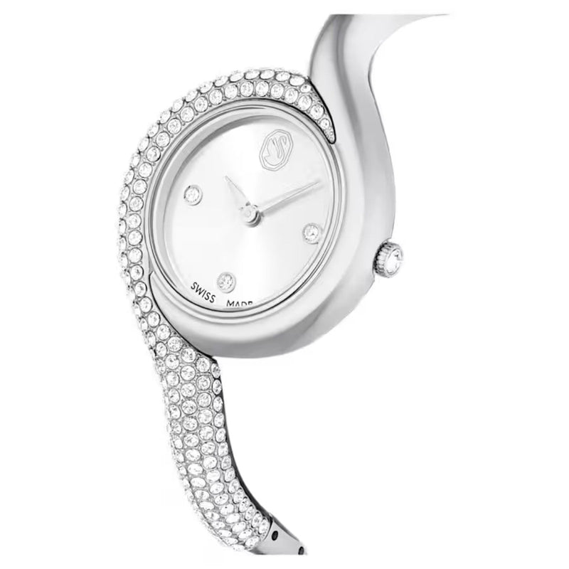 Swarovski Dextera asymmetric 5700996 analog damklocka med silver urtavla och armband i rostfritt stål