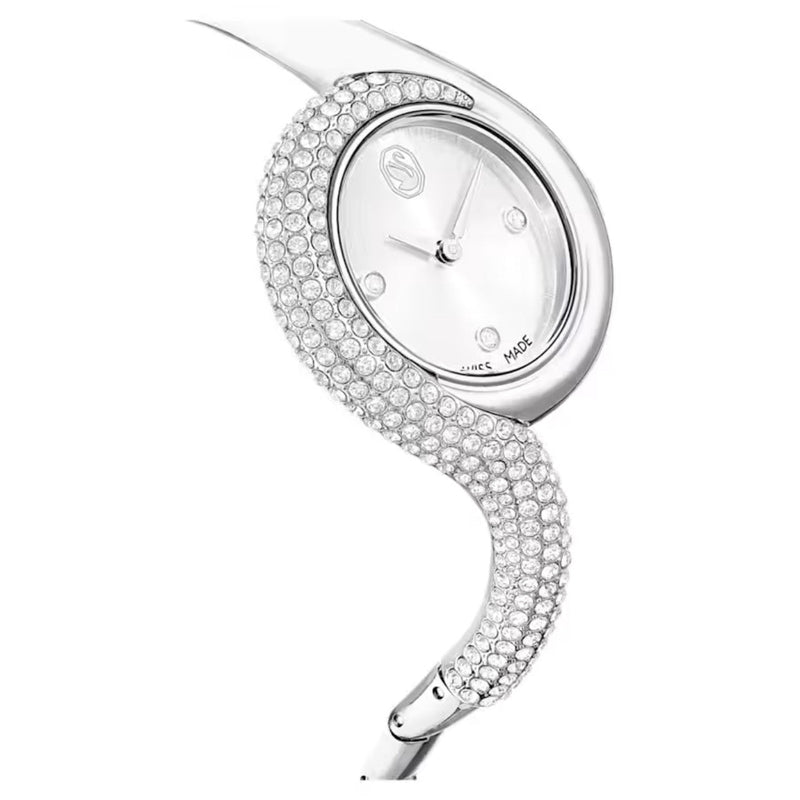 Swarovski Dextera asymmetric 5700996 analog damklocka med silver urtavla och armband i rostfritt stål