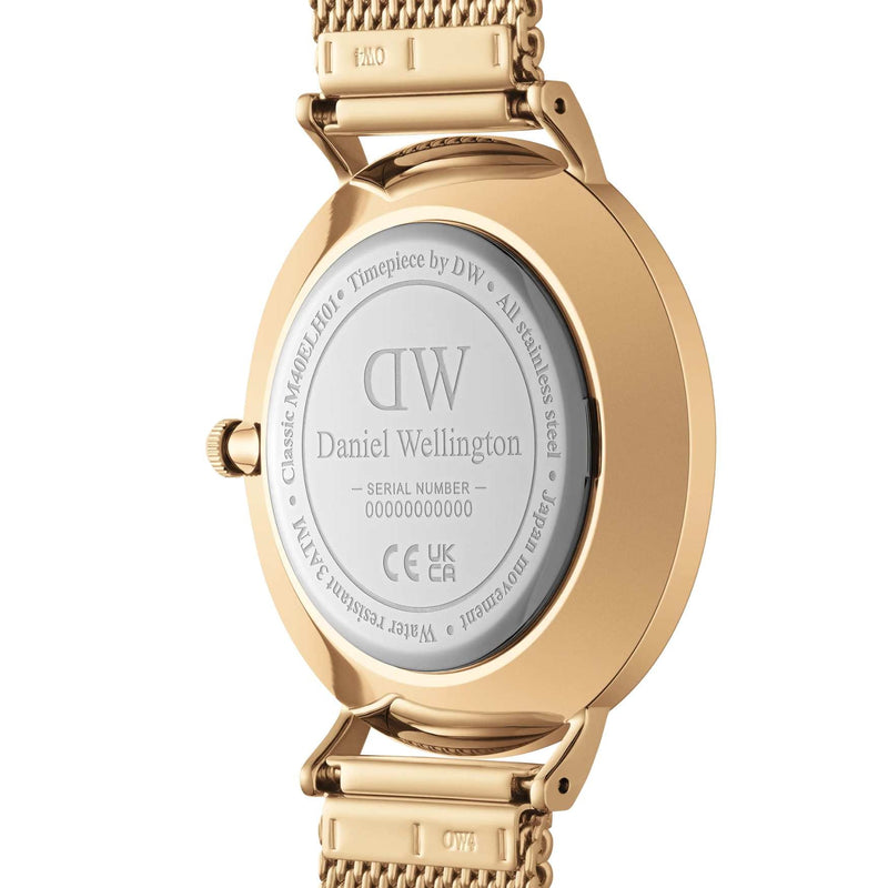 Daniel Wellington Classic Multi-Eye Evergold Onyx analog herrklocka med svart urtavla och armband i rostfritt stål
